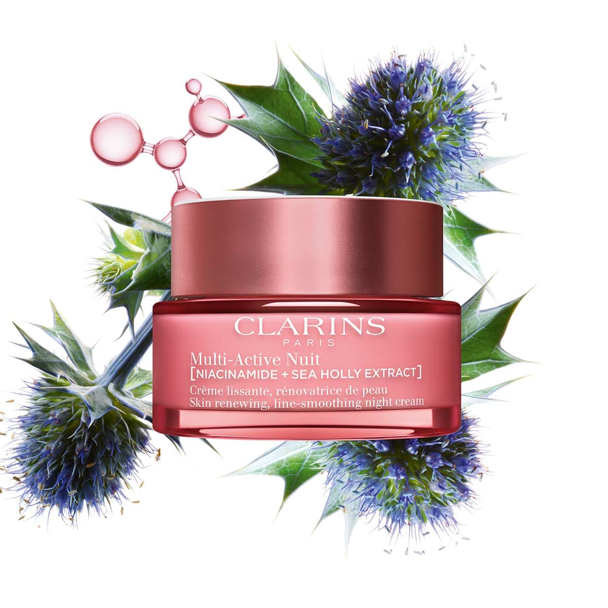 Clarins Multi-Active Nuit – Crème de nuit lissante et rénovatrice pour peaux sèches