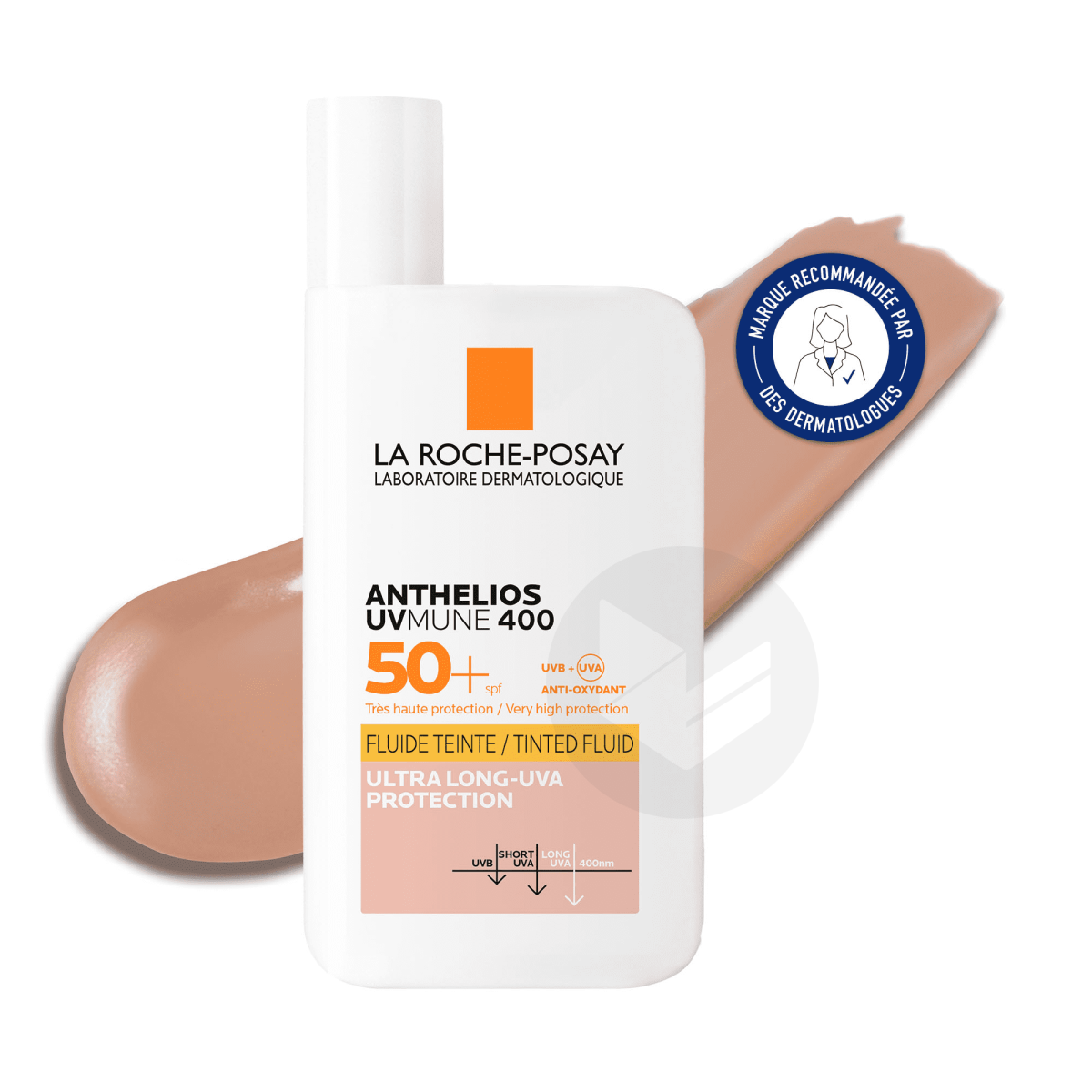 La Roche-Posay Anthelios UVMune 400 Crème Solaire Fluide Invisible Teintée SPF 50+
