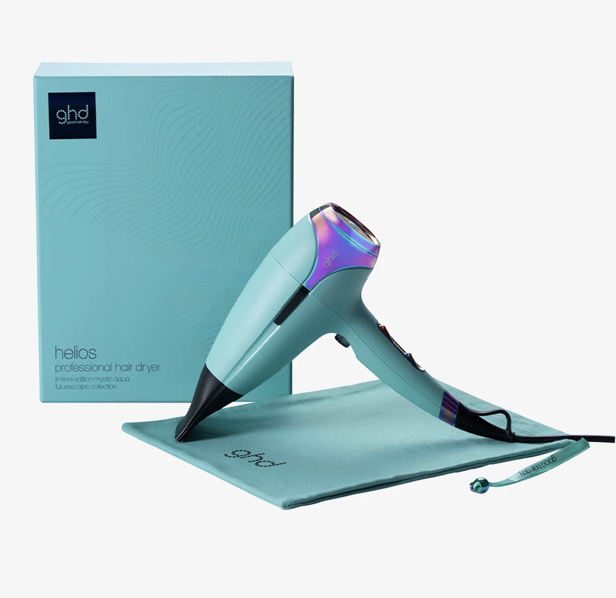 Sèche-cheveux professionnel ghd Helios édition limitée Mystic Aqua