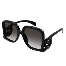 Lunettes de soleil Interlocking-G oversize, noir, GG1326S 001
