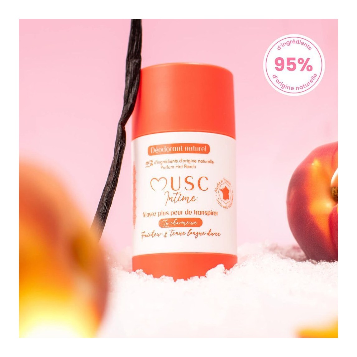 Déodorant naturel la charmeuse Hot Peach Stick 50 g