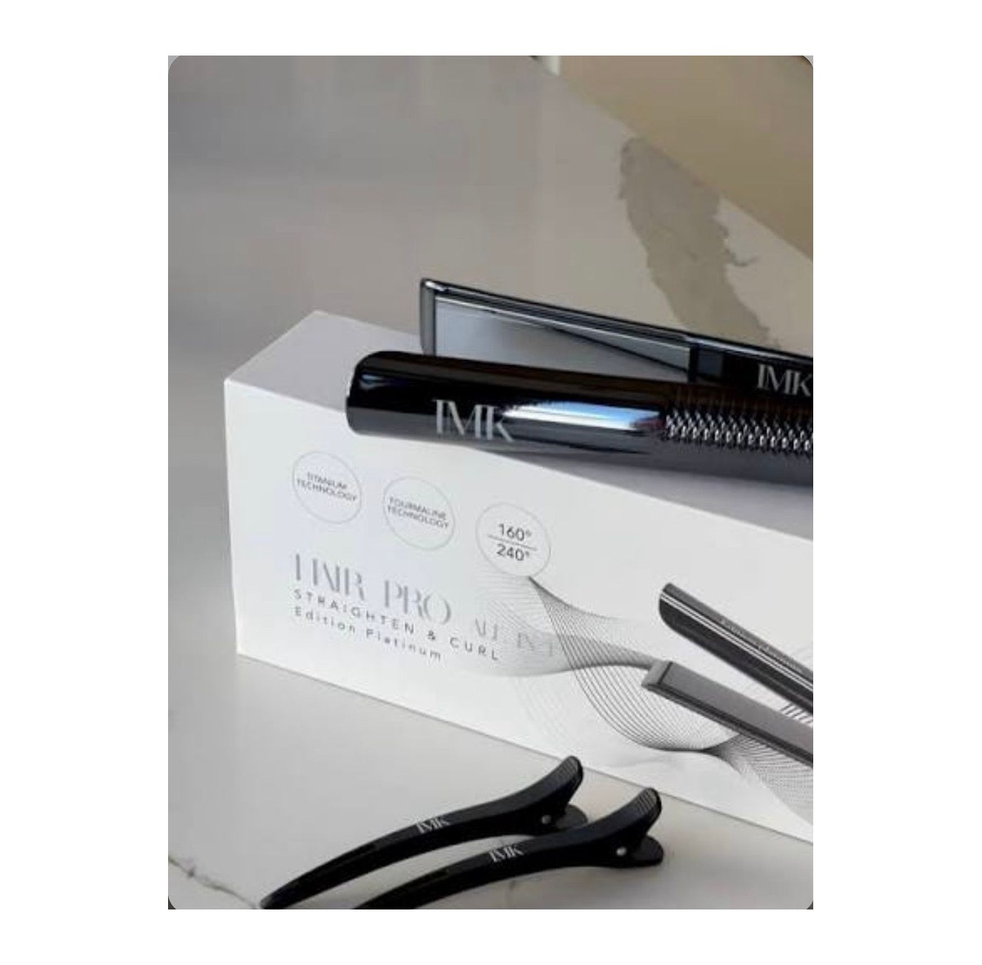 Lisseur IMK Hair Pro All In 1 Straighten & Curl – Édition Platinum