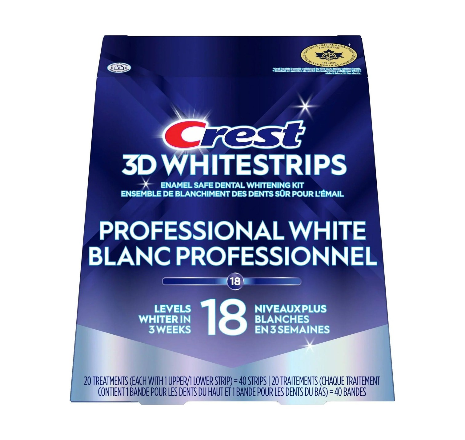 3D Whitestrips Professional White levels 18